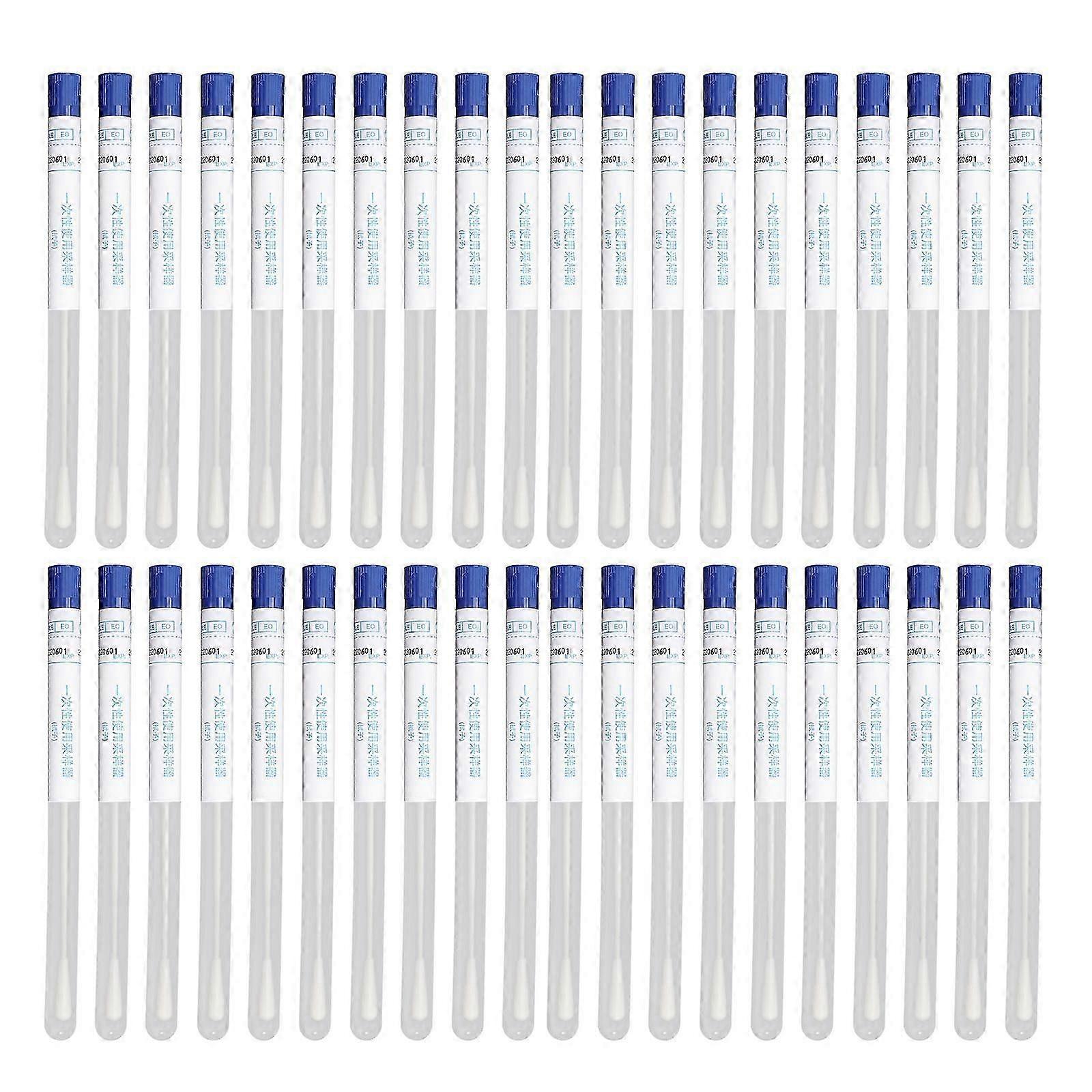 50 Sets Flocking Nasal Swabs Disposable Nose Swabs with Tubes(Random Color)