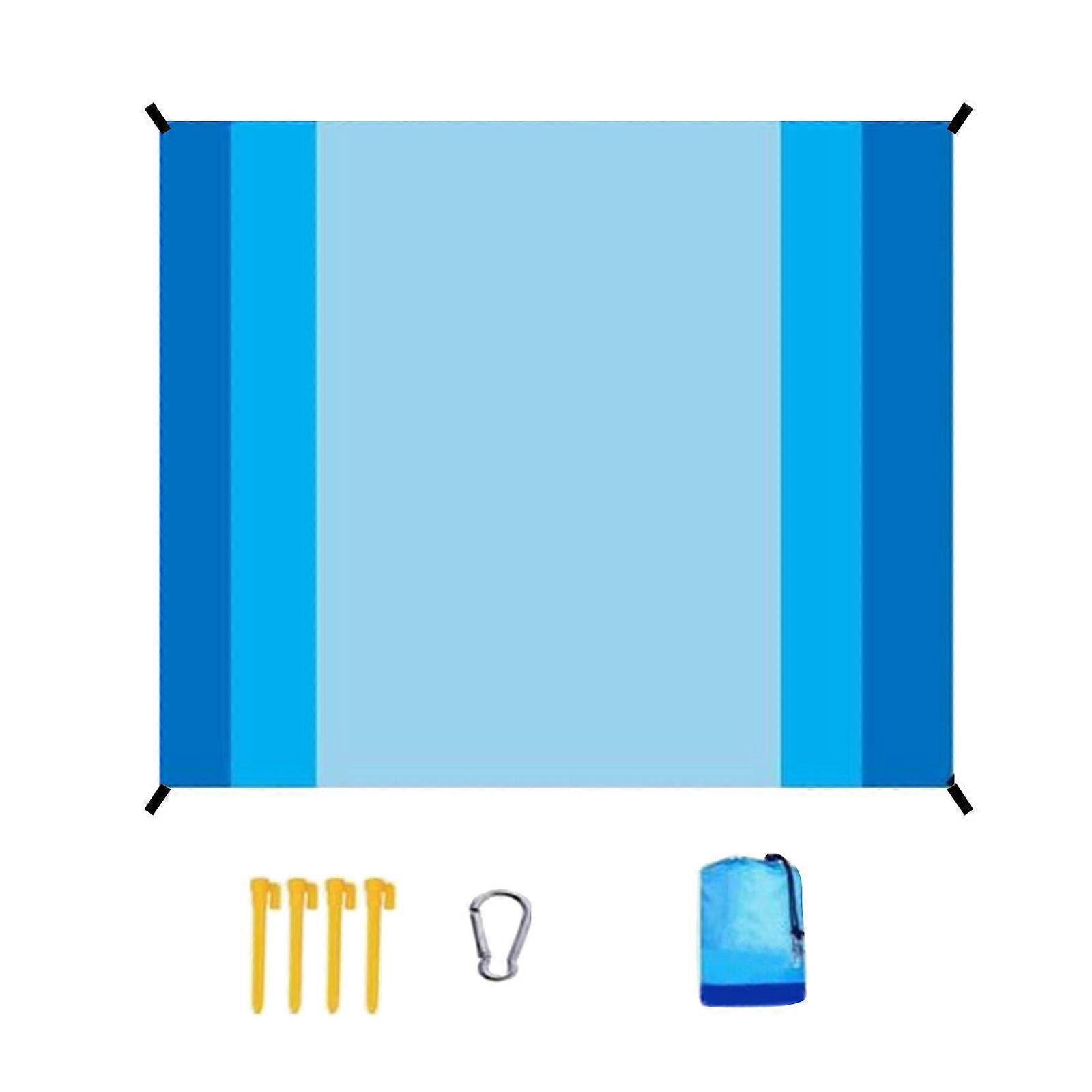 Camping Nylon Three Color Combination Picnic Mat Mini Plaid Proof Beach Blanket