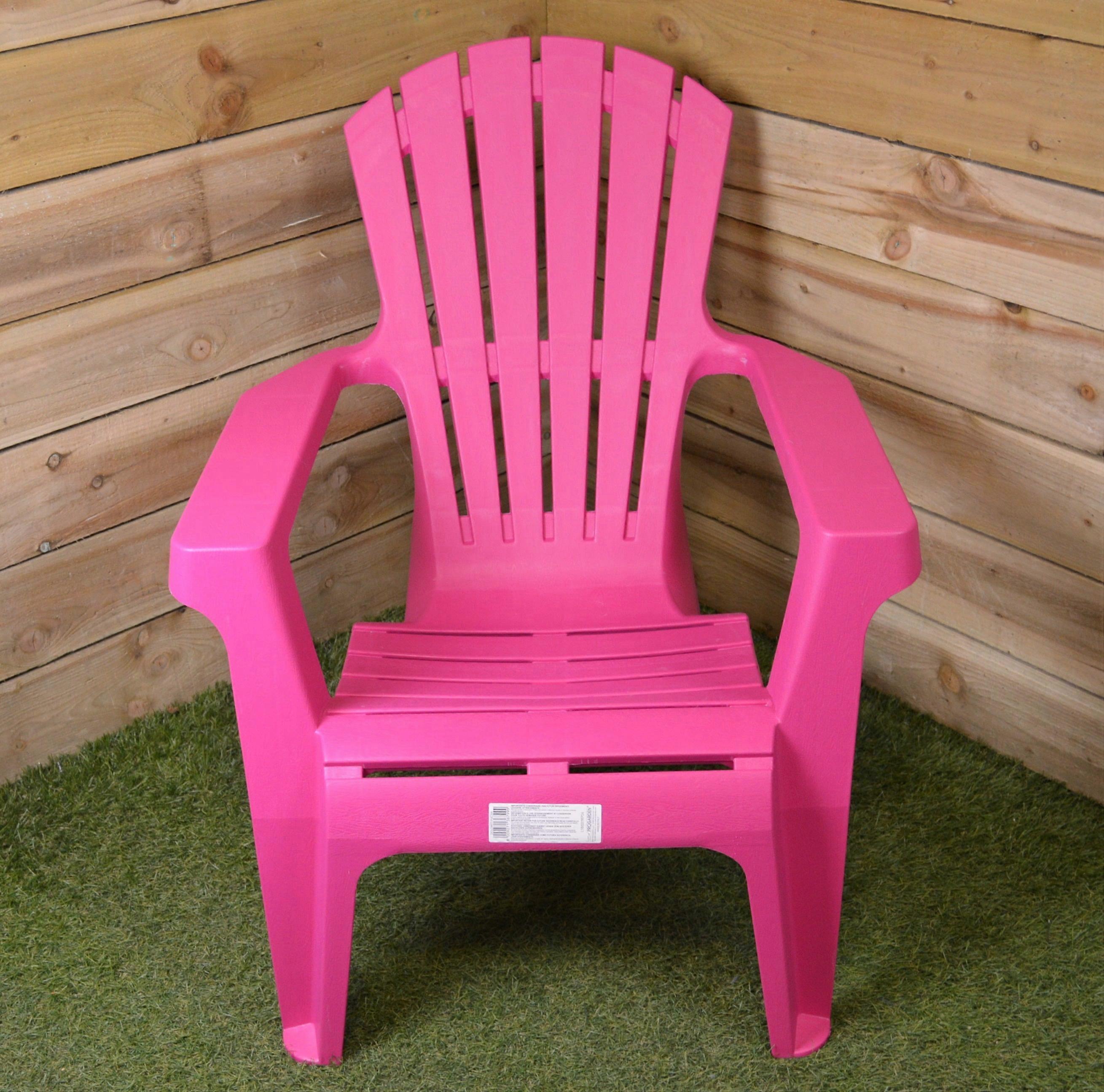 Supagarden Pink Plastic Stackable Relaxing Reclined Armchair