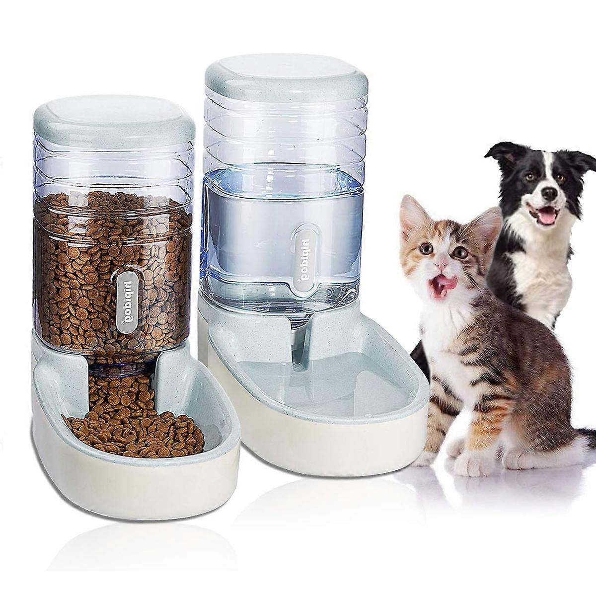 Smart Design Pet Feeder, Gravity-Based Food and Water Dispenser for Multiple Pets with High Universality and Safety