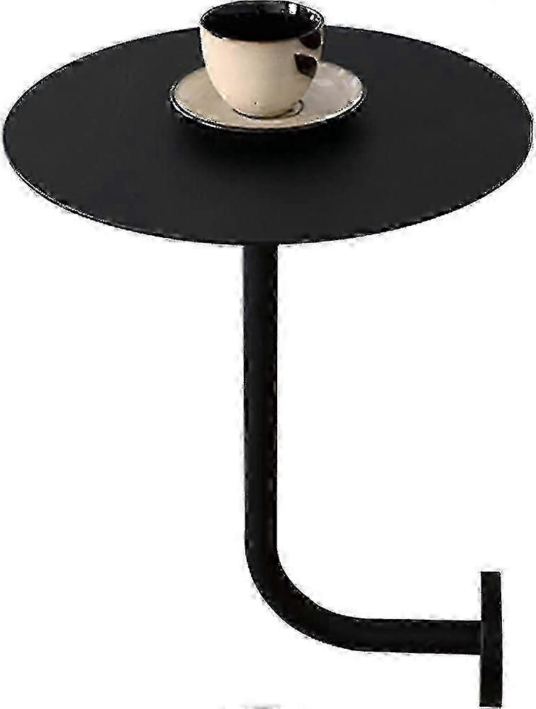 שולחן בר עגול שחור מודרני Midntury, שולחן קוקטייל ביסטרו תלוי על הקיר עם רגלי מתכת