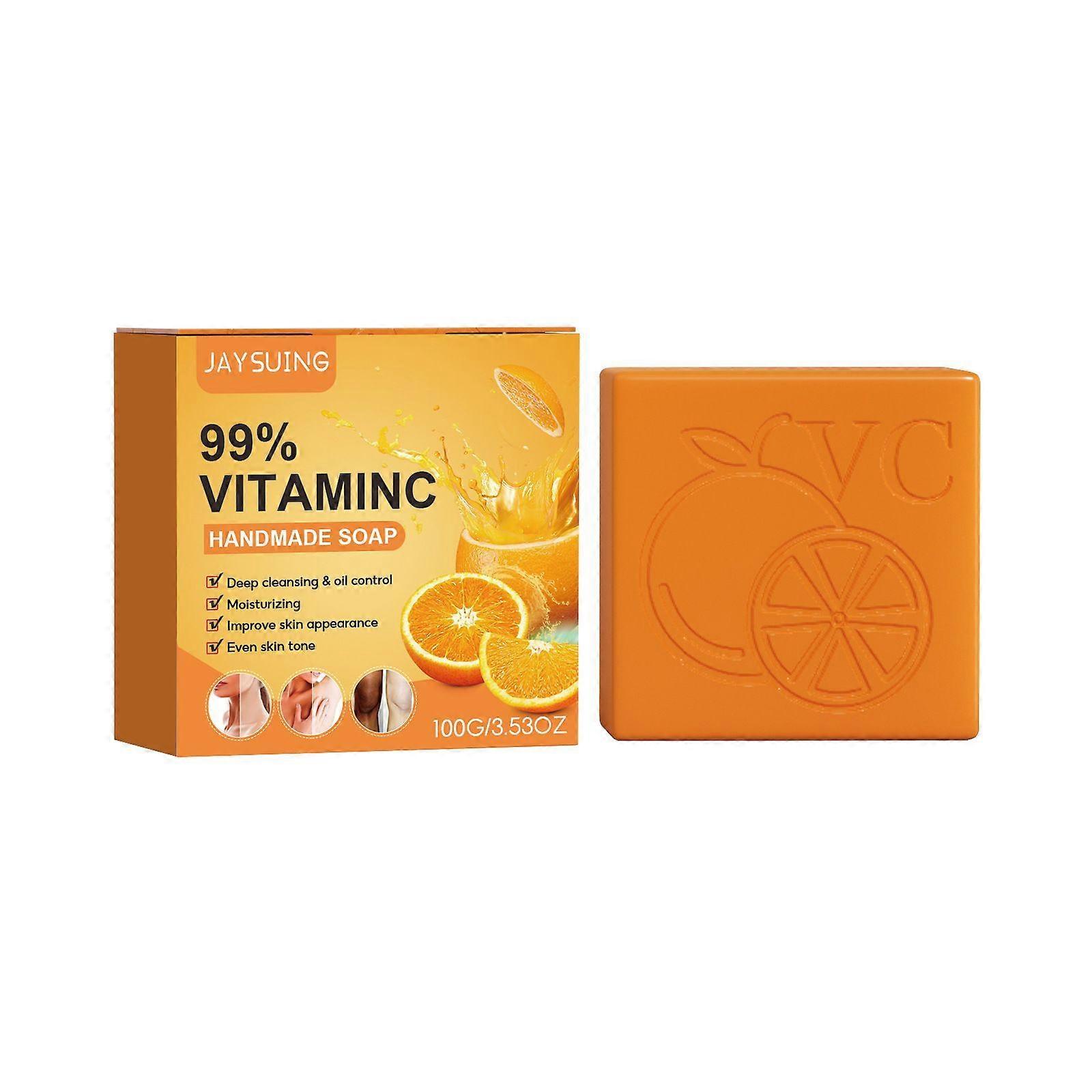 Sapone schiarente alla vitamina C, sapone fatto a mano con vitamine al 99% per macchie scure da acne