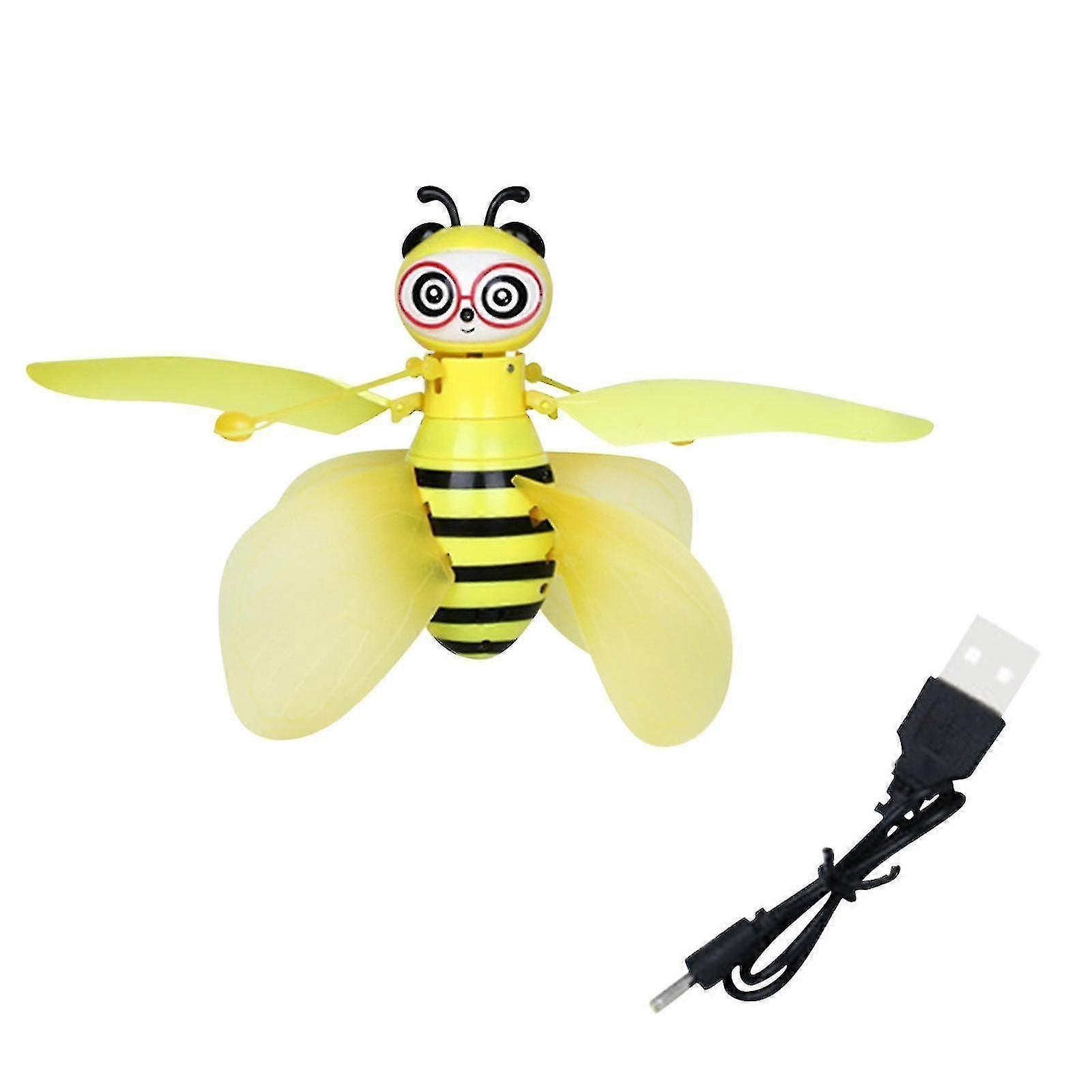 ليتل نحلة التعريفي تحلق مركبة لعبة التحكم عن بعد طائرة هليكوبتر تعليق لعبة مضيئة الكهربائية