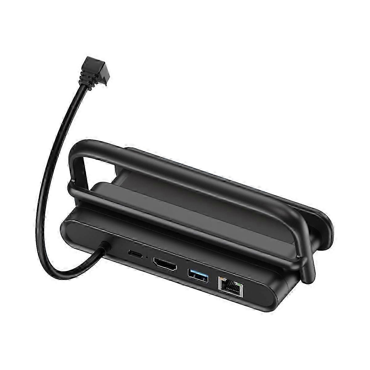 IINE Docking Station TV Base Stand 7 in 1 Hub Holder Dock 60Hz -Compatible USB-C RJ45 Ethernet for