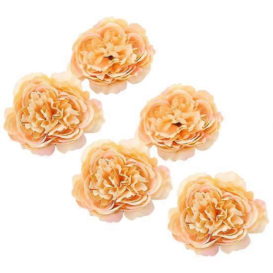 5Pcs Fake Peony Heads Soft Table Centerpiece No-watering Wedding Party Fake Flowers