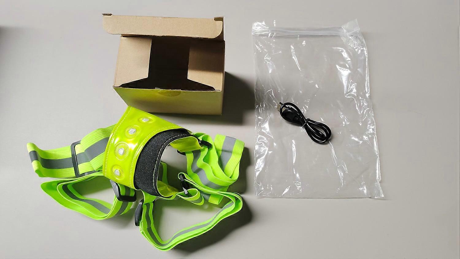 LED Reflective Vest Running Lights Safety Gear Light Up Vest with Reflective Straps High Visibility