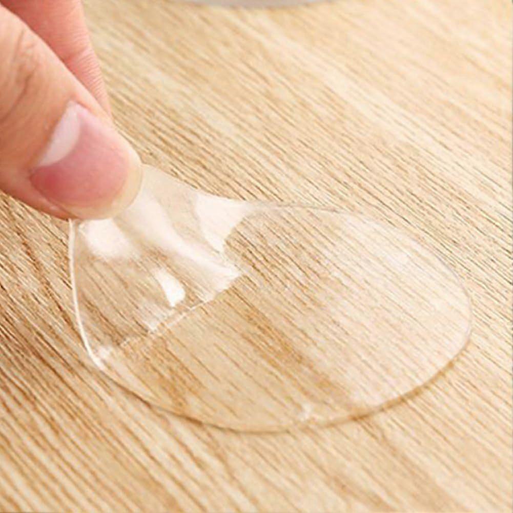10pcs Double Sided Adhesive Stickers, Transparent Round Waterproof Silicone Fixing Adhesives, Suction Cup Auxiliary, 7.5*7.5cm
