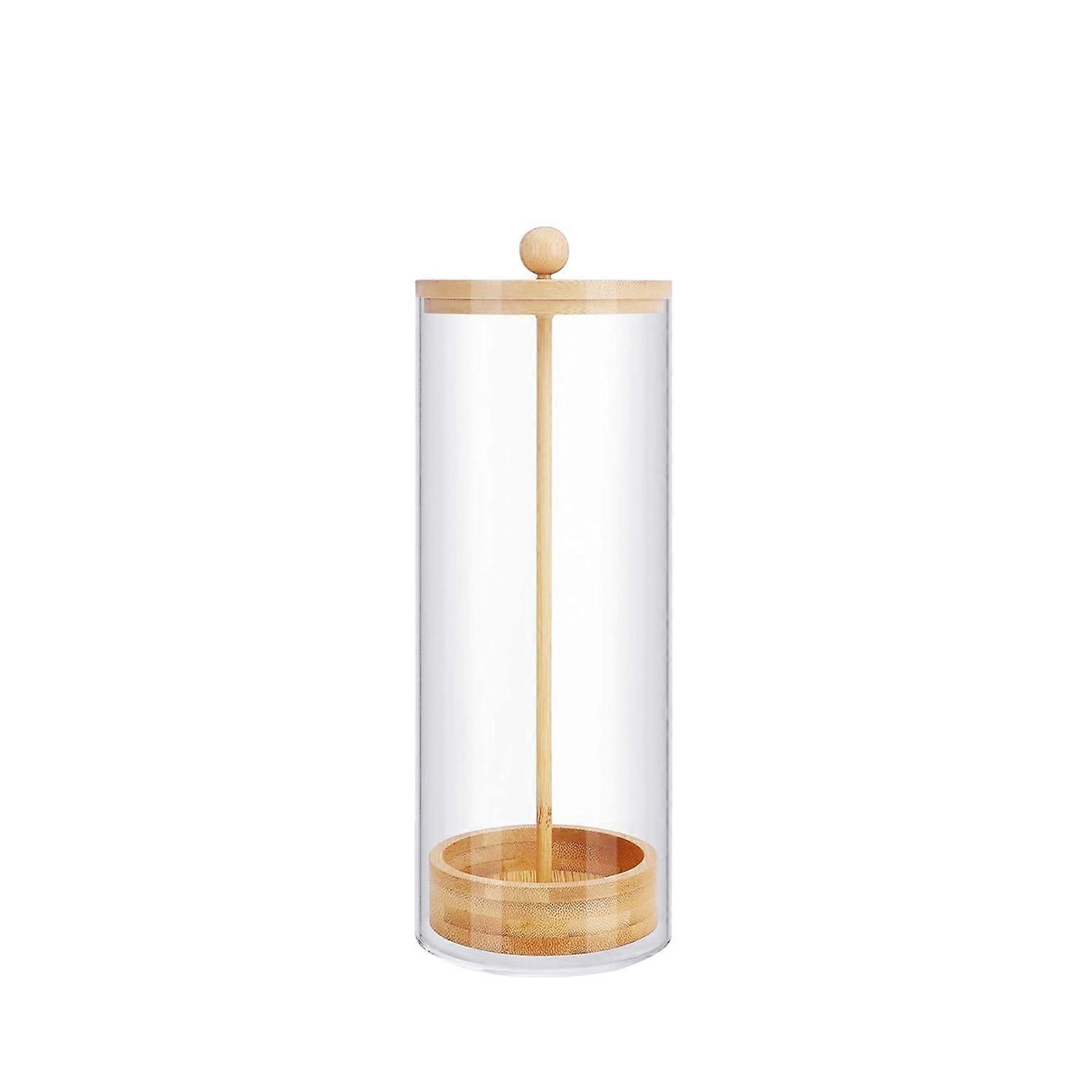 Wooden Straw Holder Simple Transparent Multi Purpose Countertop Straw Organizer Dispenser for Home L