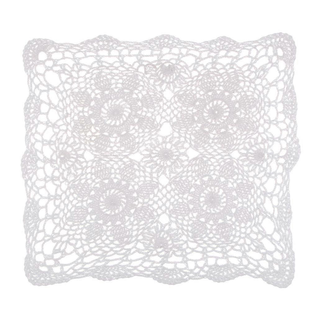 Quadratische Blume Häkeln Baumwolle Spitze Deckchen Tisch Tischset Deckchen Matte