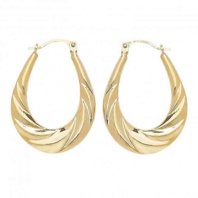 9ct Yellow Gold Creole Earrings ER828