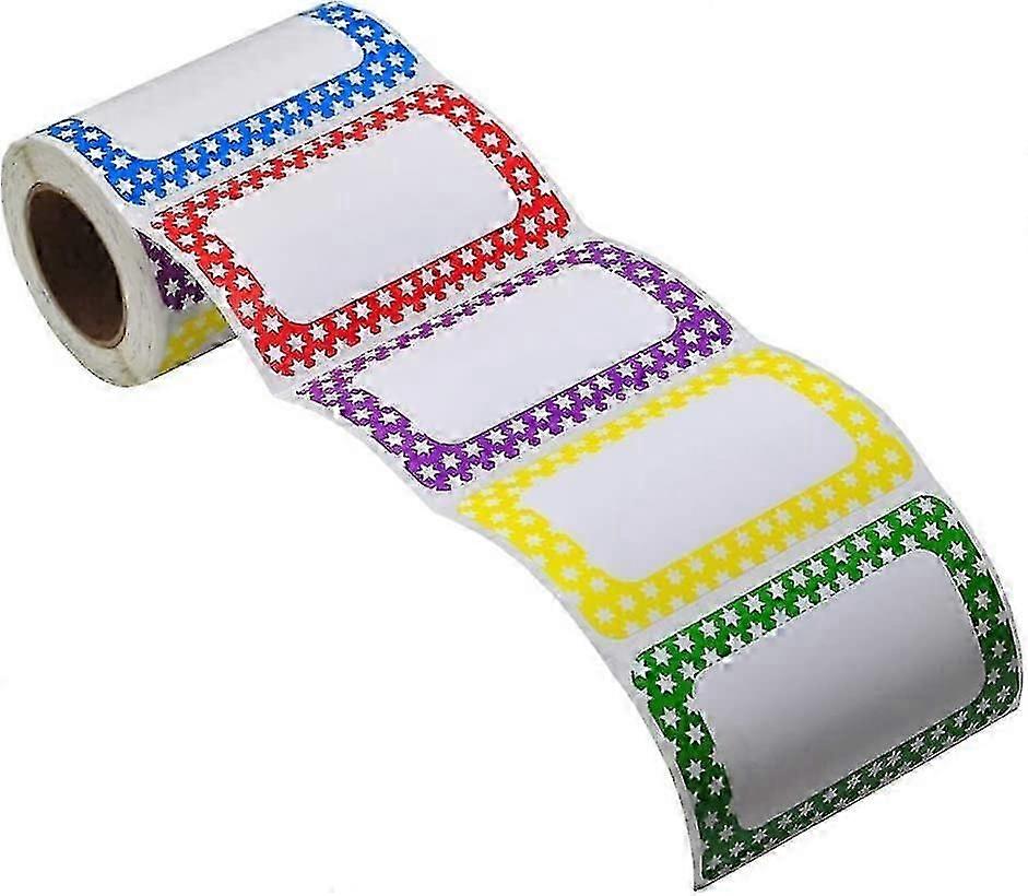 Colorful Plain Name Tag Labels - 250 Stickers - 89mm X 57mm