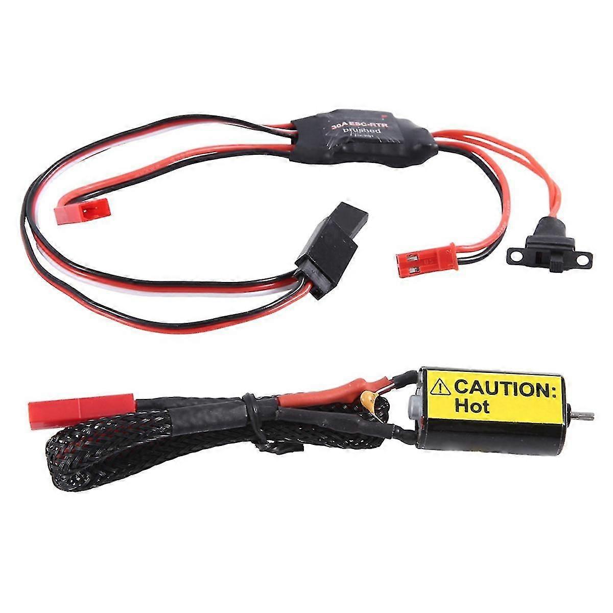 30A Brushed Esc & 66T Strong Magnetic 050 Motor Combo for RC Car 1/24 SCX24 RC Crawler Upgrades Ki