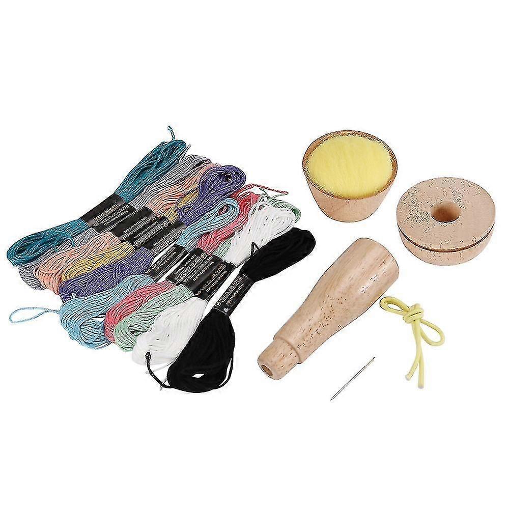 1set Solid Wooden Darning Mushroom Patchwork Tool For Mending Clothes And Socks Weaving Crafts Diy