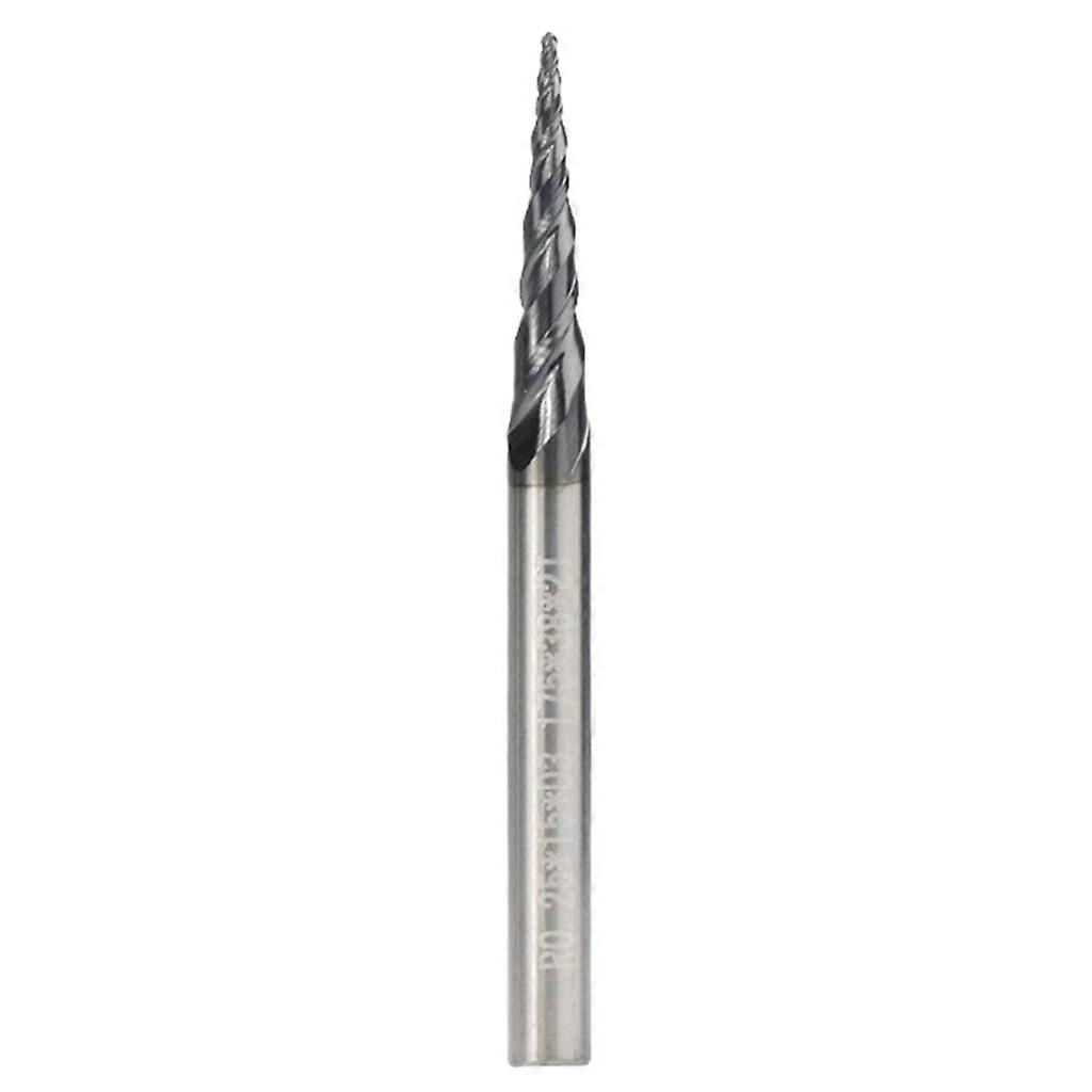 Carbide CNC Carving Engraving Tool Tapered End Mill Cutter For CNC Machine Engraving Carving R0.25/0.5/0.75/1.0 Durable Silver R0.25*15*3.175*40