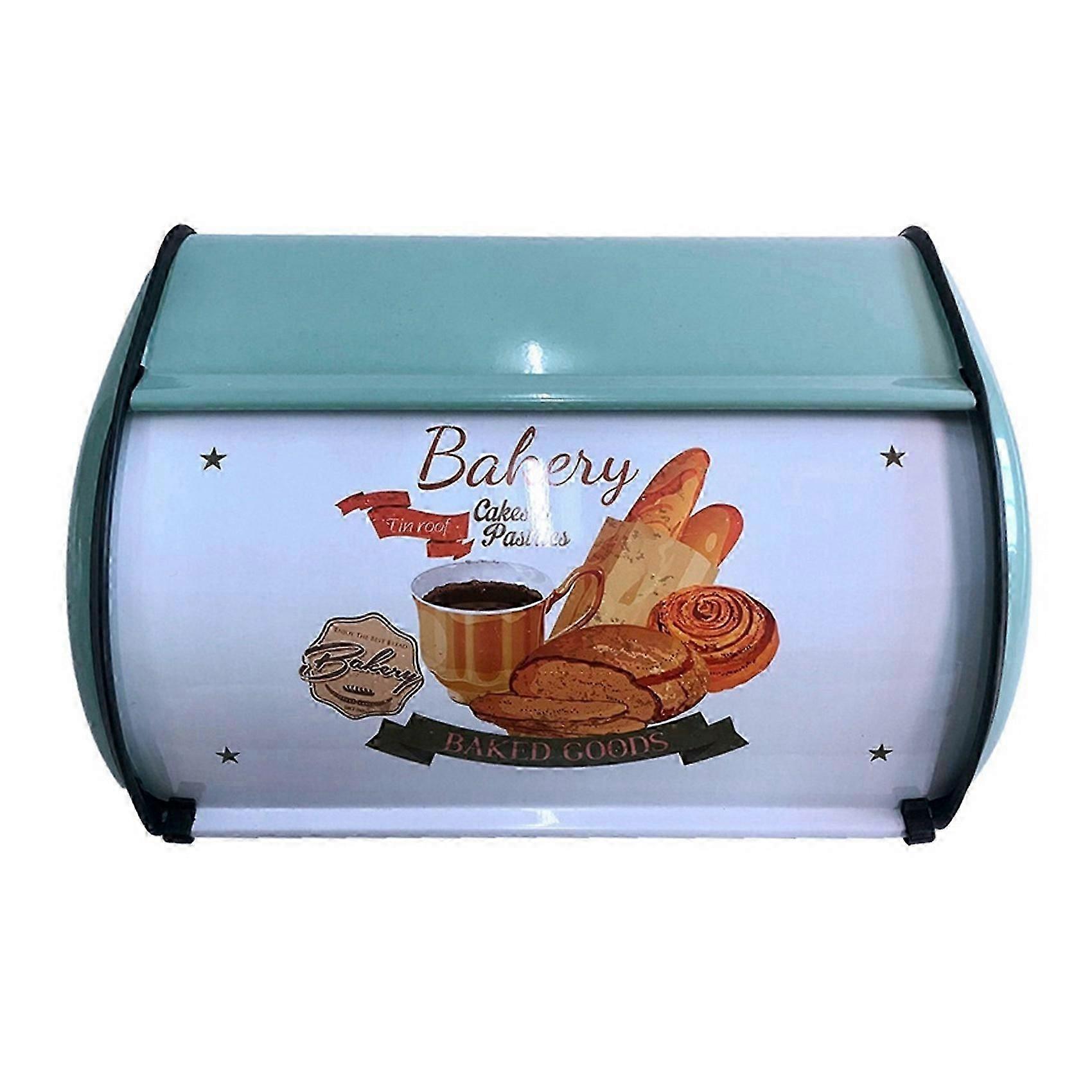 Bread Box Bin Storage Containers Rolling Door compatible with Home Coffee Shop or Bakery Bread Box Kitchen Storage Containers Holder