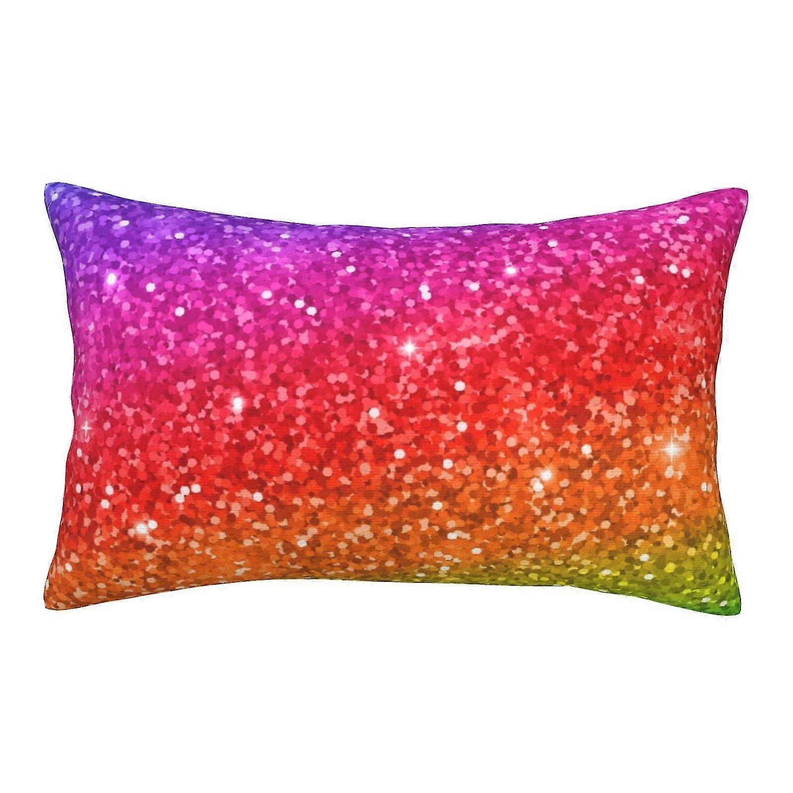 Colorful Glitter Bedding Queen Pillow Cases - Envelope Closure - Shrinkage and Fade Resistant Pillow Cases DW116