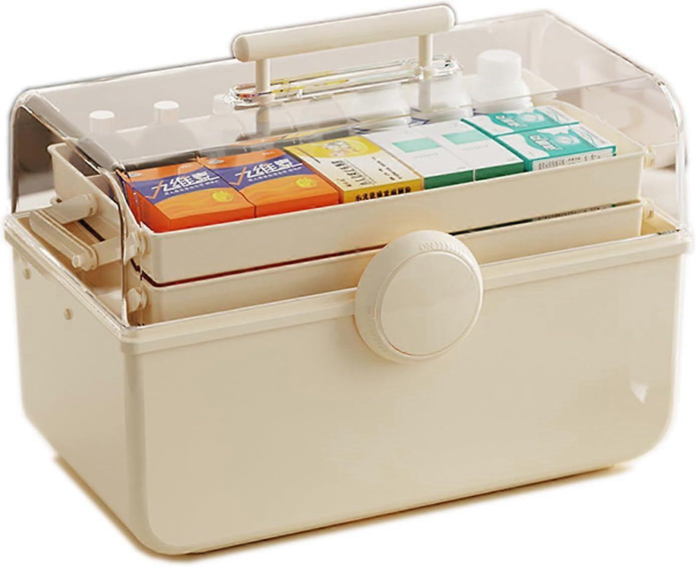 14in 3 Layer Multipurpose Storage Box/Craft Storage Boxes With Compartments/Plastic Tool Box/Medicine Storage Box