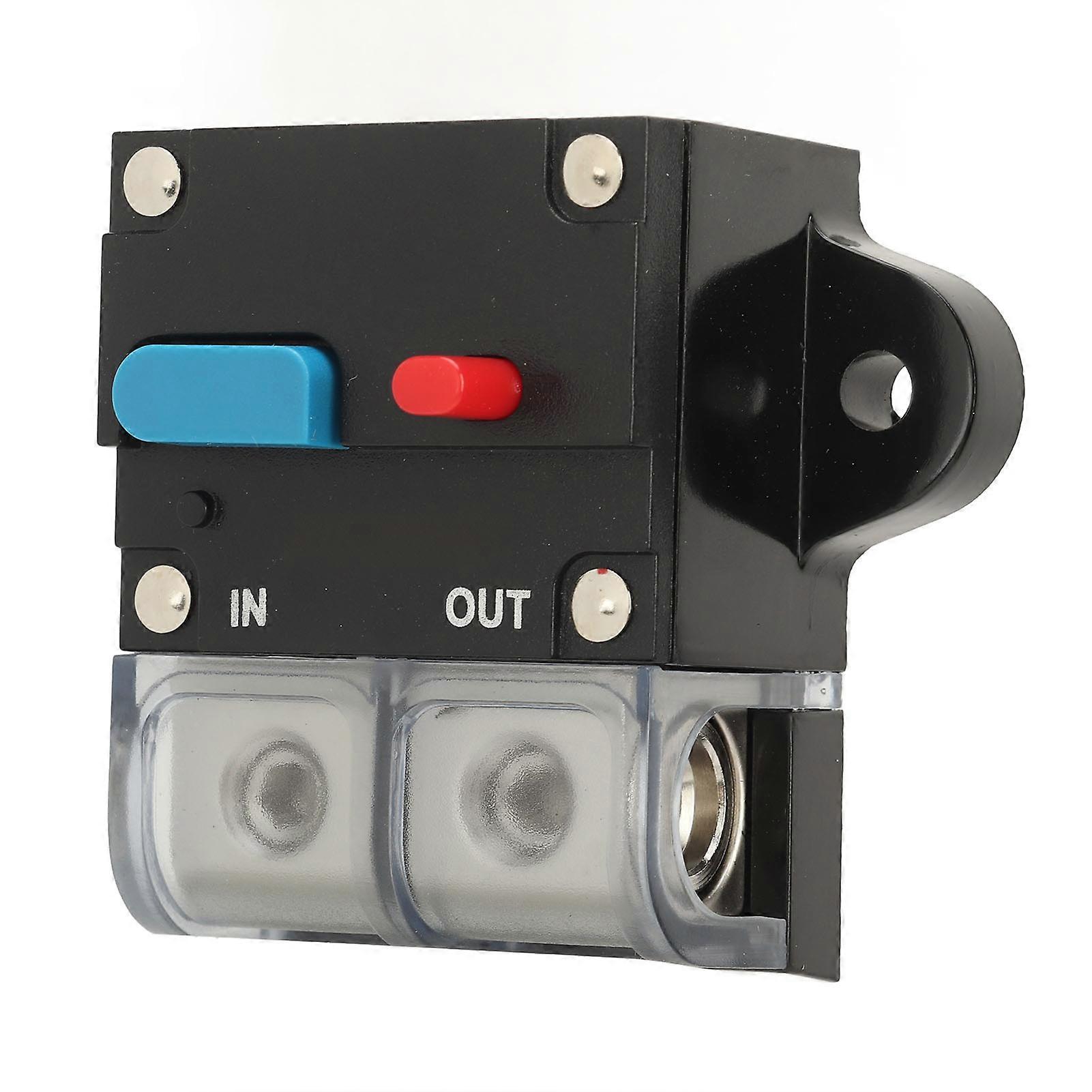 DC24V Resettable Circuit Breaker High Temperature Resistant Manual Reset Button Circuit Breaker for Cars Ships Boats RV 300A