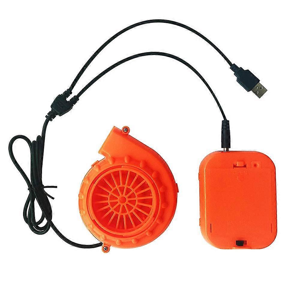 Mini Fan Blower for Mascot Head Inflatable Costume, 6V, Powered by 4 AA Dry Cells or USB
