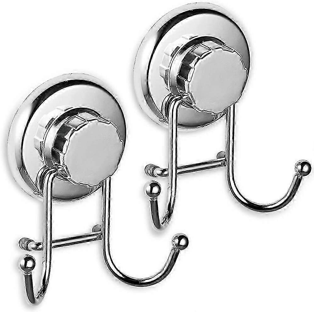 Powerful Vacuum Suction Cup Hooks for Bathroom and Kitchen 2 pcs