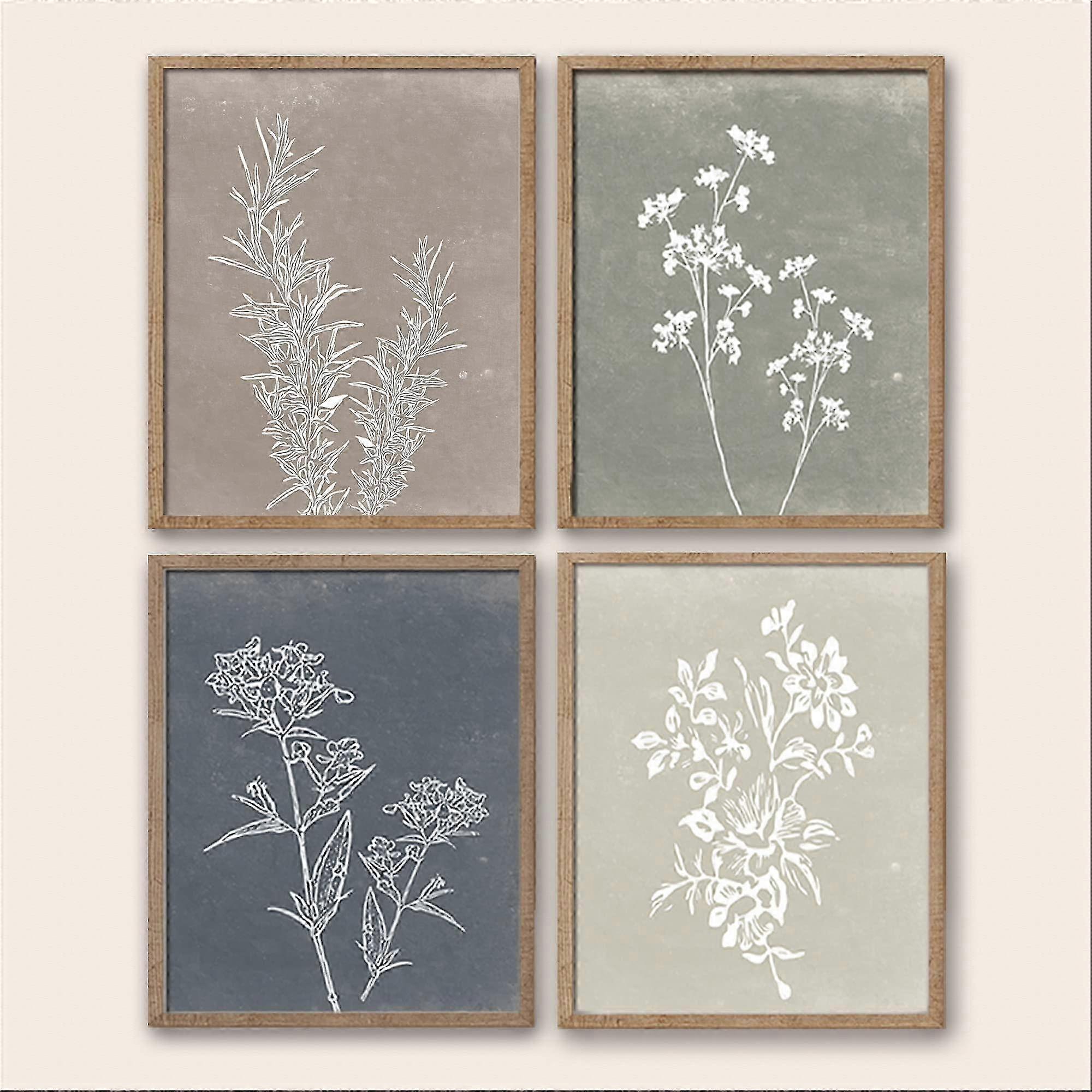 4-piece bohemian wall painting