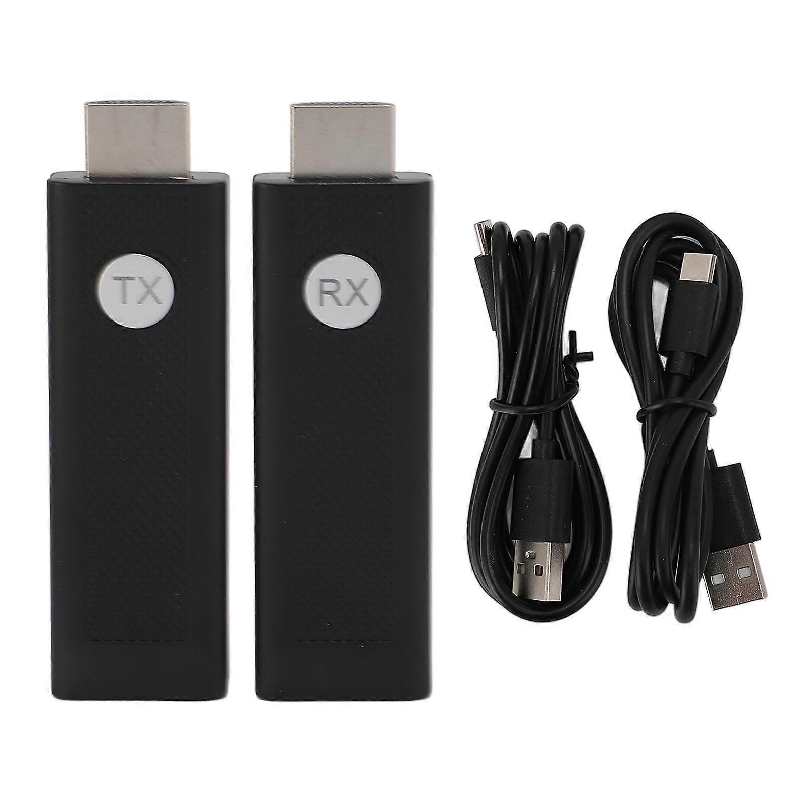 Projector Transmitter Receiver 2.4GHz 5GHz 1080P 164ft Range Low Latency Plug and Play Wireless HD Extender for Office Meeting Presentation