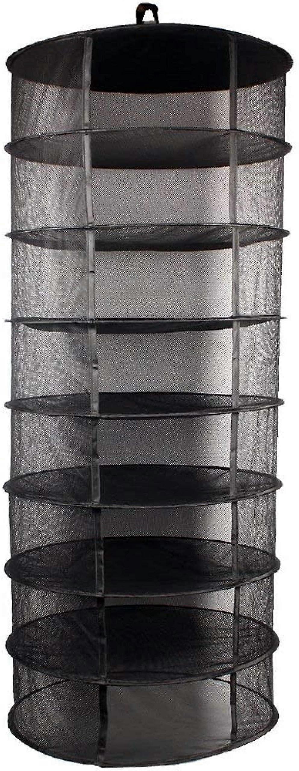 Drying Net Plant Drying Rack 2ft 8 Tier Black Mesh for Drying Herbs, Buds, Mushrooms, and Fungi