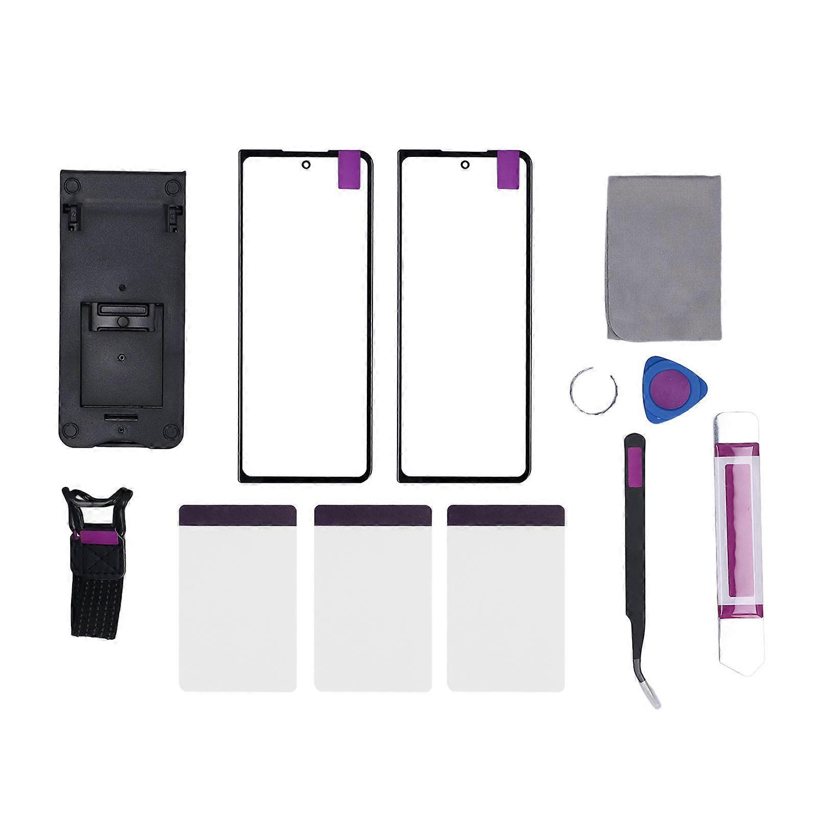 for Galaxy Z Fold 5 Professional Front Outer Lens Glass Screen Replacement Repair Kit with OCA Glue