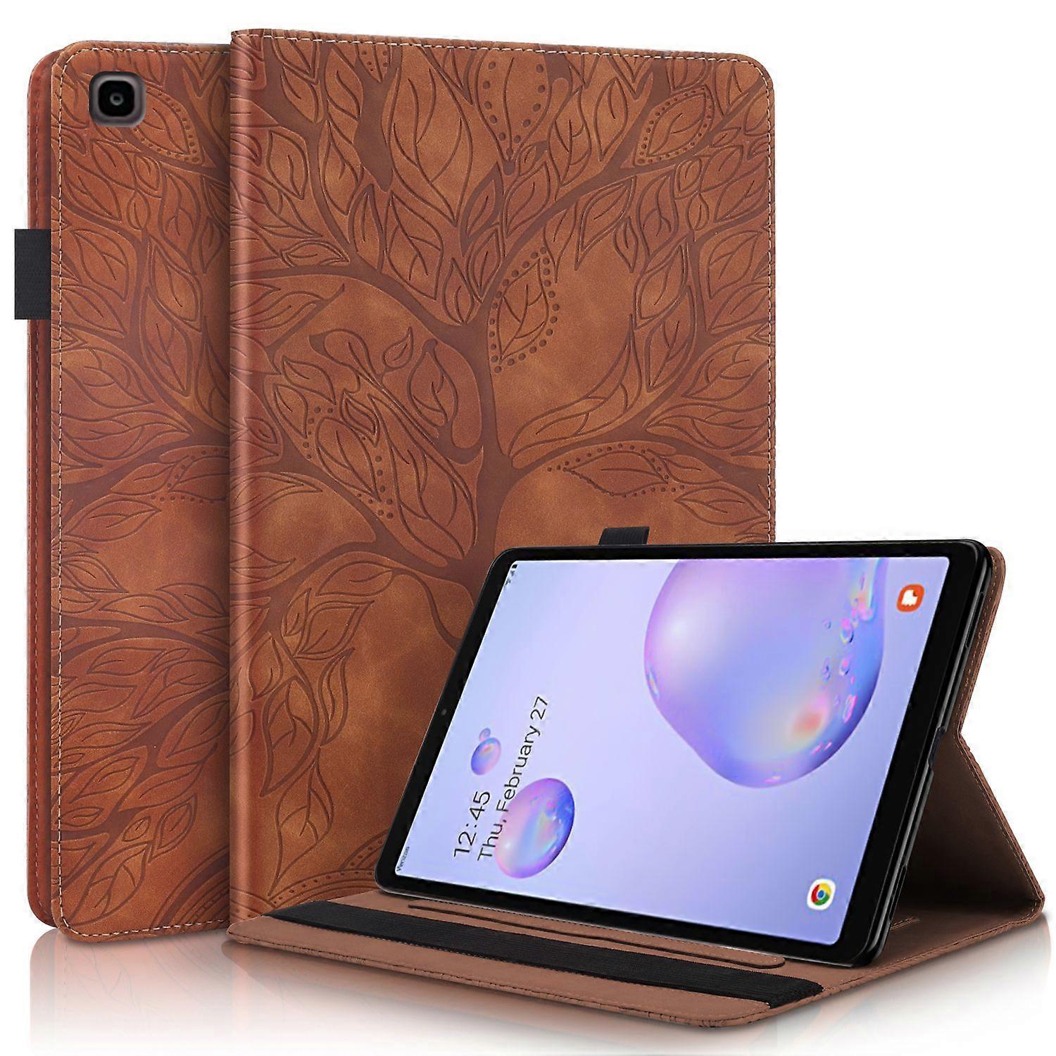 Flip Case for Samsung Galaxy Tab A 8.0 (2019)/T290 Shockproof Embossed Tablet Case with Bracket and Card Slot