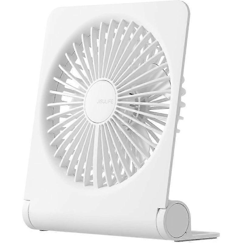 small Desk Fan, Portable Table Fan Usb Rechargeable 4500mah Battery, 160 Foldable Strong Wind Ultra Quiet 4 Speeds For Office Home Camping