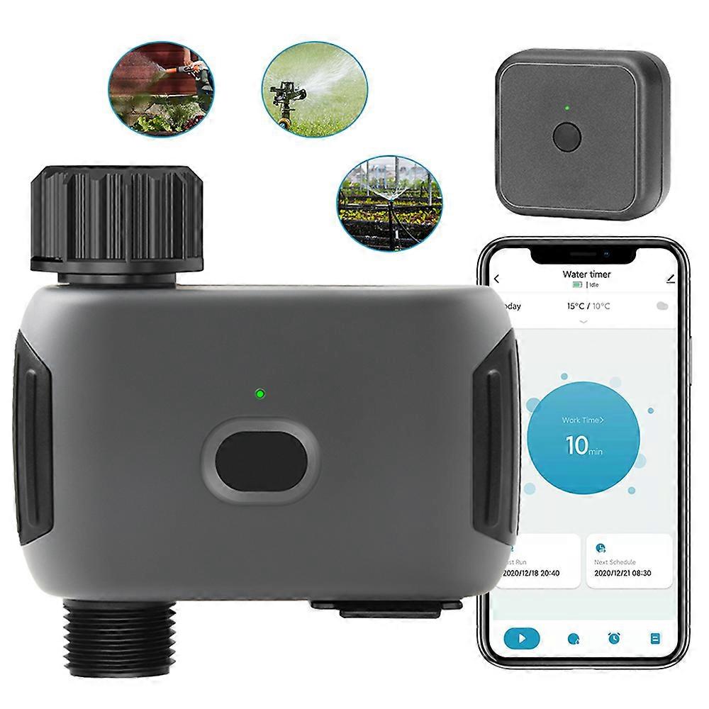 Wi-Fi Smart Sprinkler Timer 1 Outlet Automatic Watering System Irrigation Timer with APP Control/Rain Delay/Programmable Water Timer for Garden Hose 