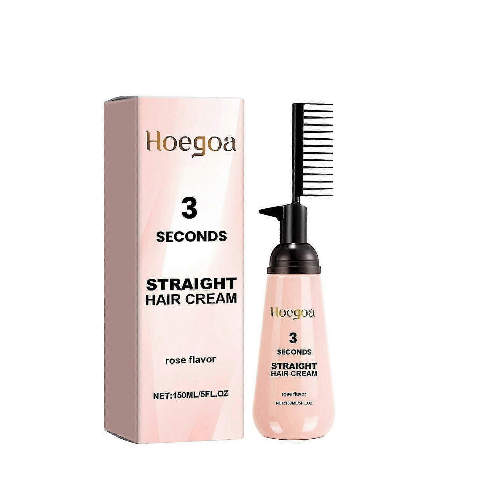 Hoegoa Rose Sabor Soft Hair Relaxer Creme de Cuidados com os Cabelos Macios