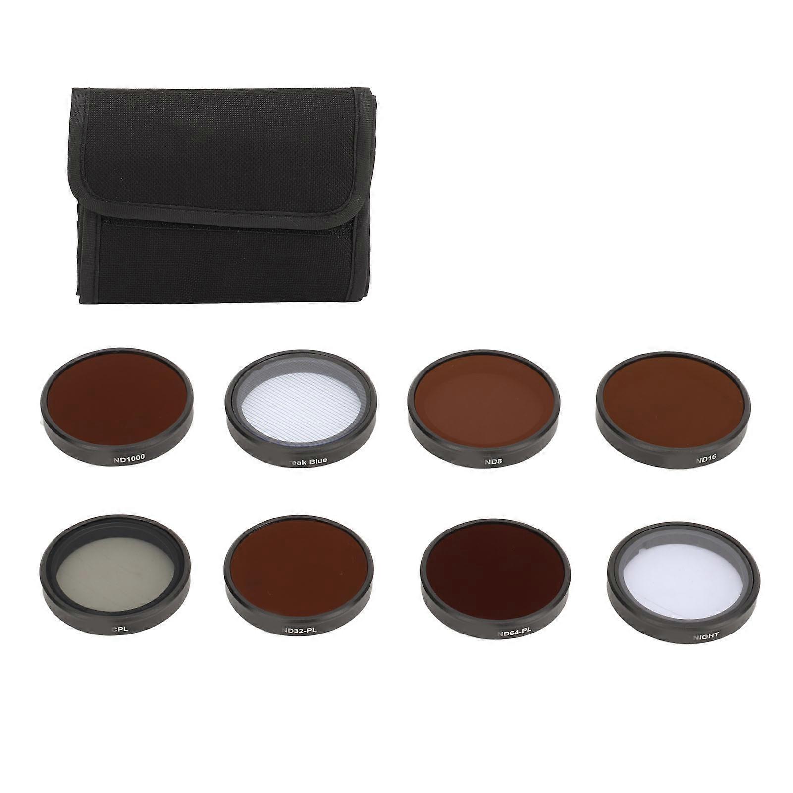 8-in-1 Filter Set for Action 3/4 Cameras - NDPL, CPL, ND1000, Anti-Light Damage