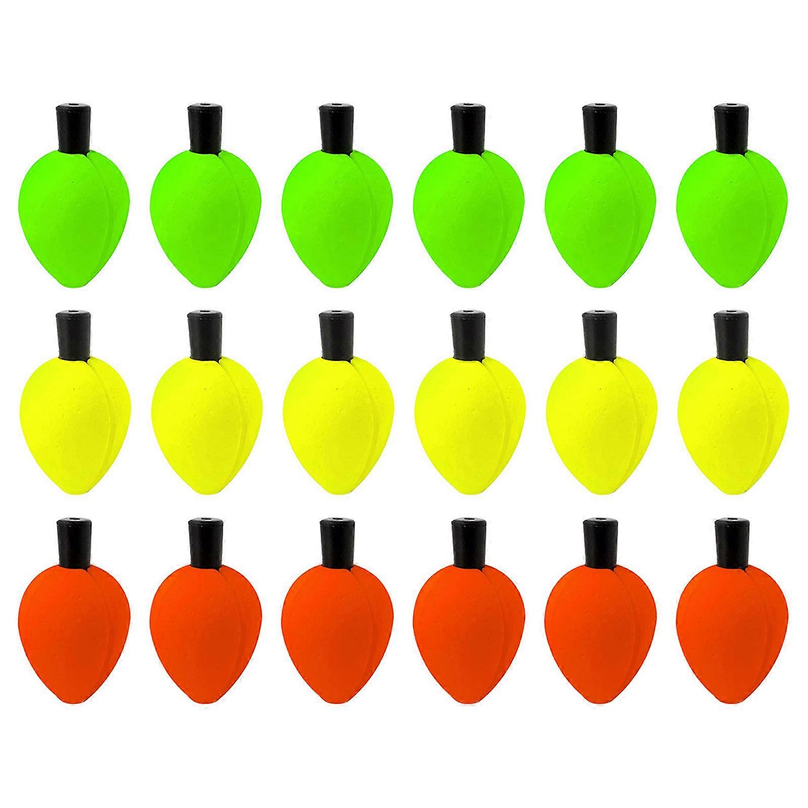 18pcs Fly Fishing Float Fishing Bobbers Float Floating Bobbers Indicators Foam Indicators for Freshwater Saltwater