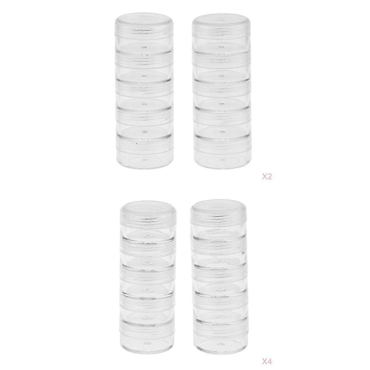 12Pieces 5 Layers Stackable Interlocking Screw Containers Storage Box 5/10g