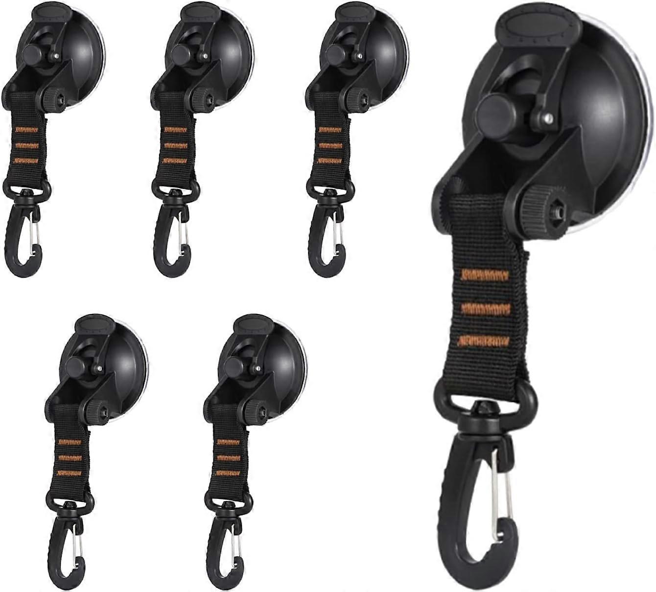 6-Piece Heavy-Duty Suction Cup Anchors, Multi-Function Suction Cup Hooks