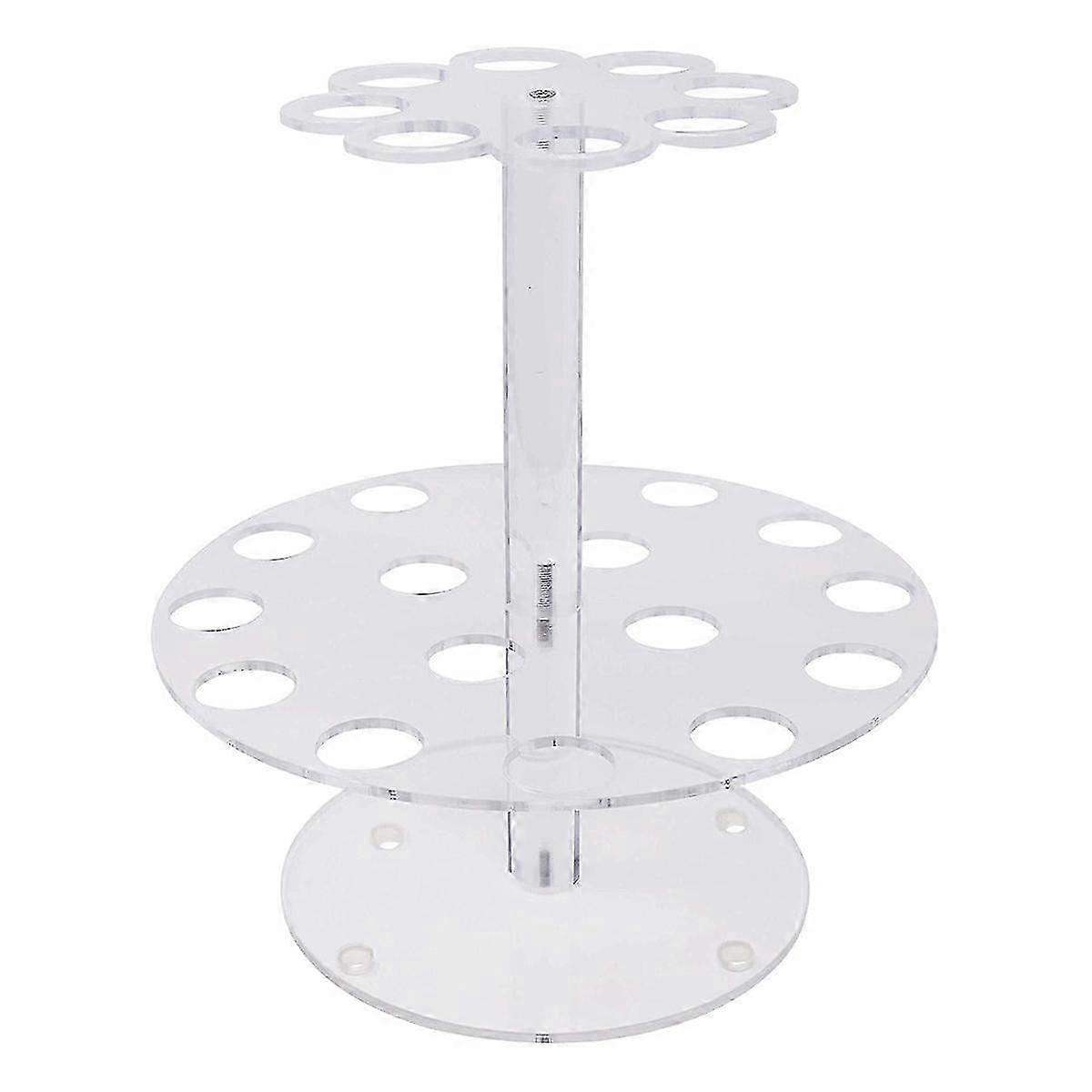 Double Layer 24 Holes Ice Cream Cone Cupcake Display Stand for Baking Dessert Decoration