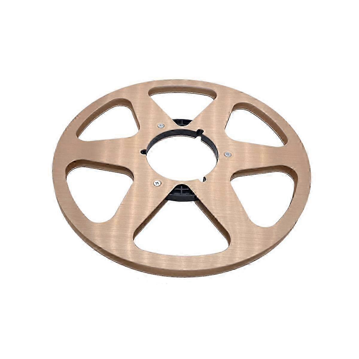 10.5 Inch Aluminum Open Reel o Tape Takeup Reel - Metal Replacement Spool for Analog Recording (Without Hub)