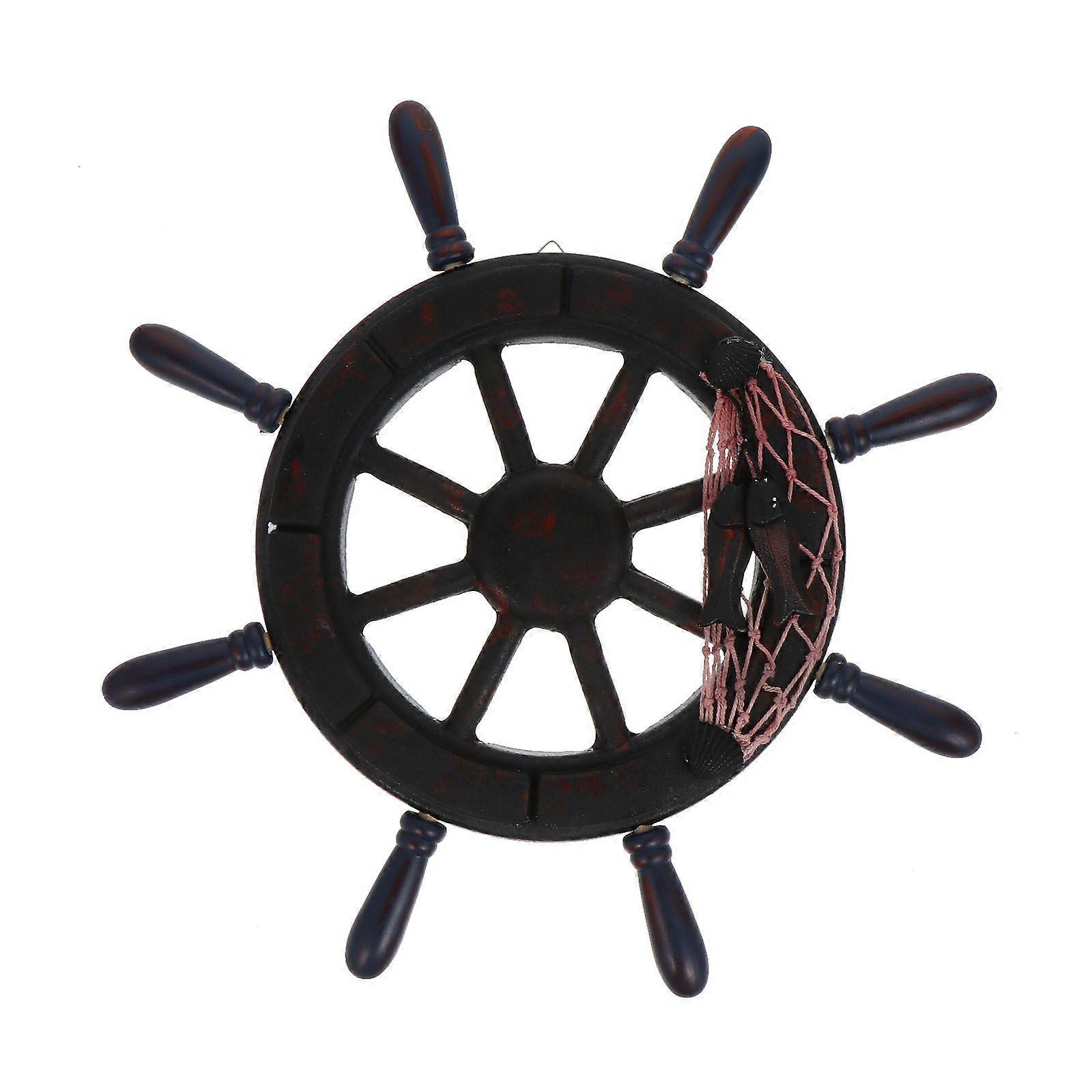 1pc schip wiel hanger retro schepen stuurwiel bar muur opknoping hanger