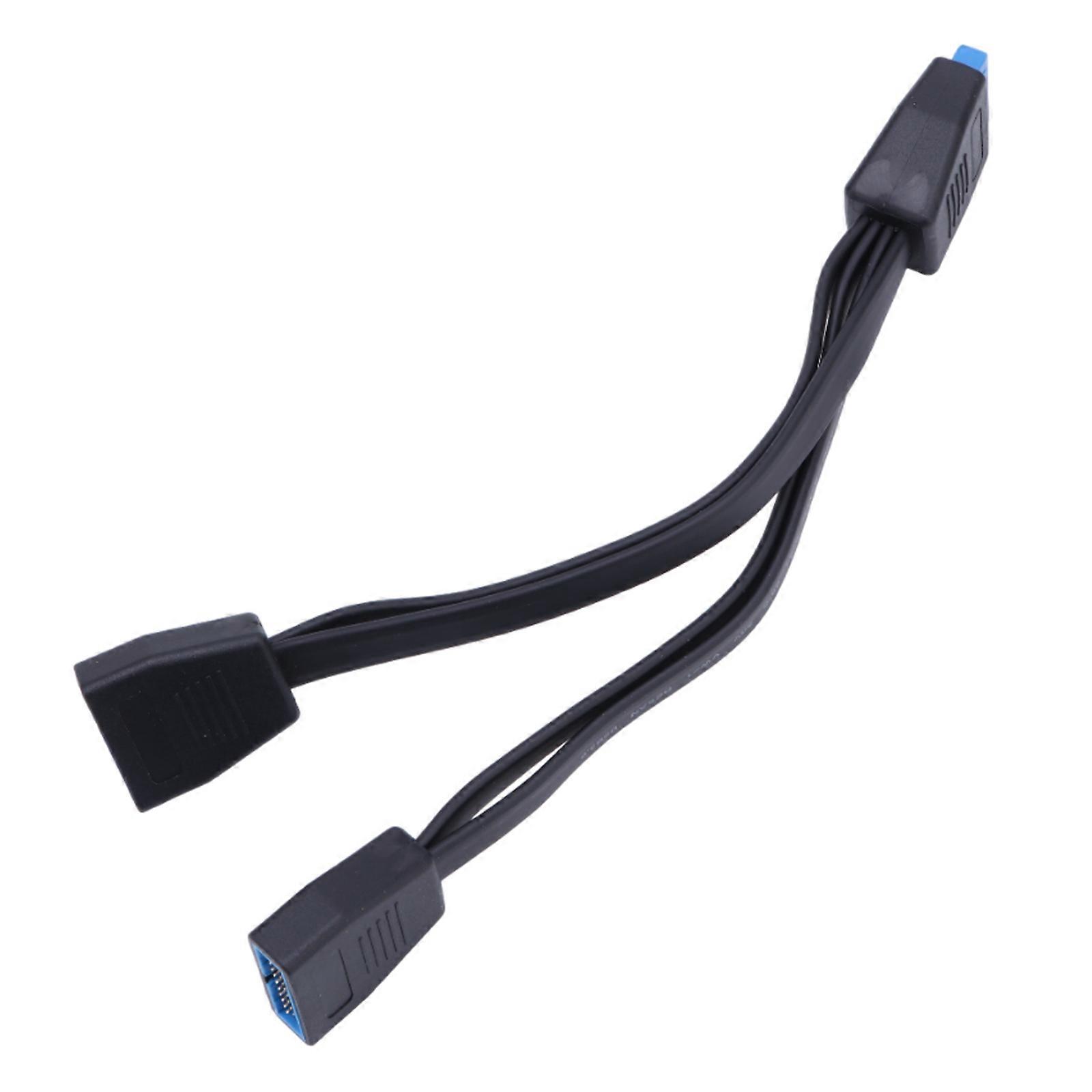 19Pin USB Header USB3.0 1 to 2 Splitter Internal USB Extension Cable for Computer Motherboard 200mm