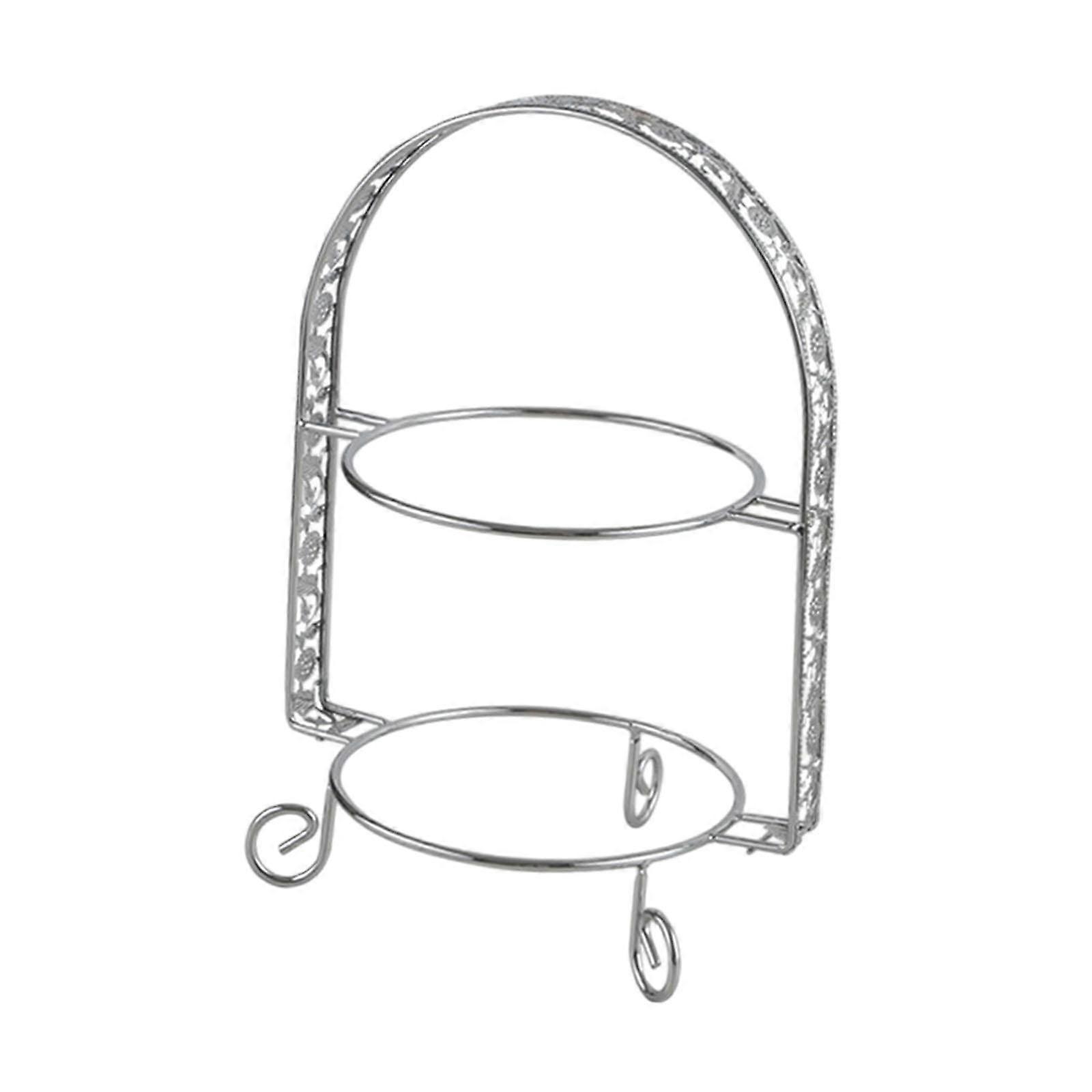 Double Layers Dessert Serving Stand Pastry Holder for Hotel Versatile
