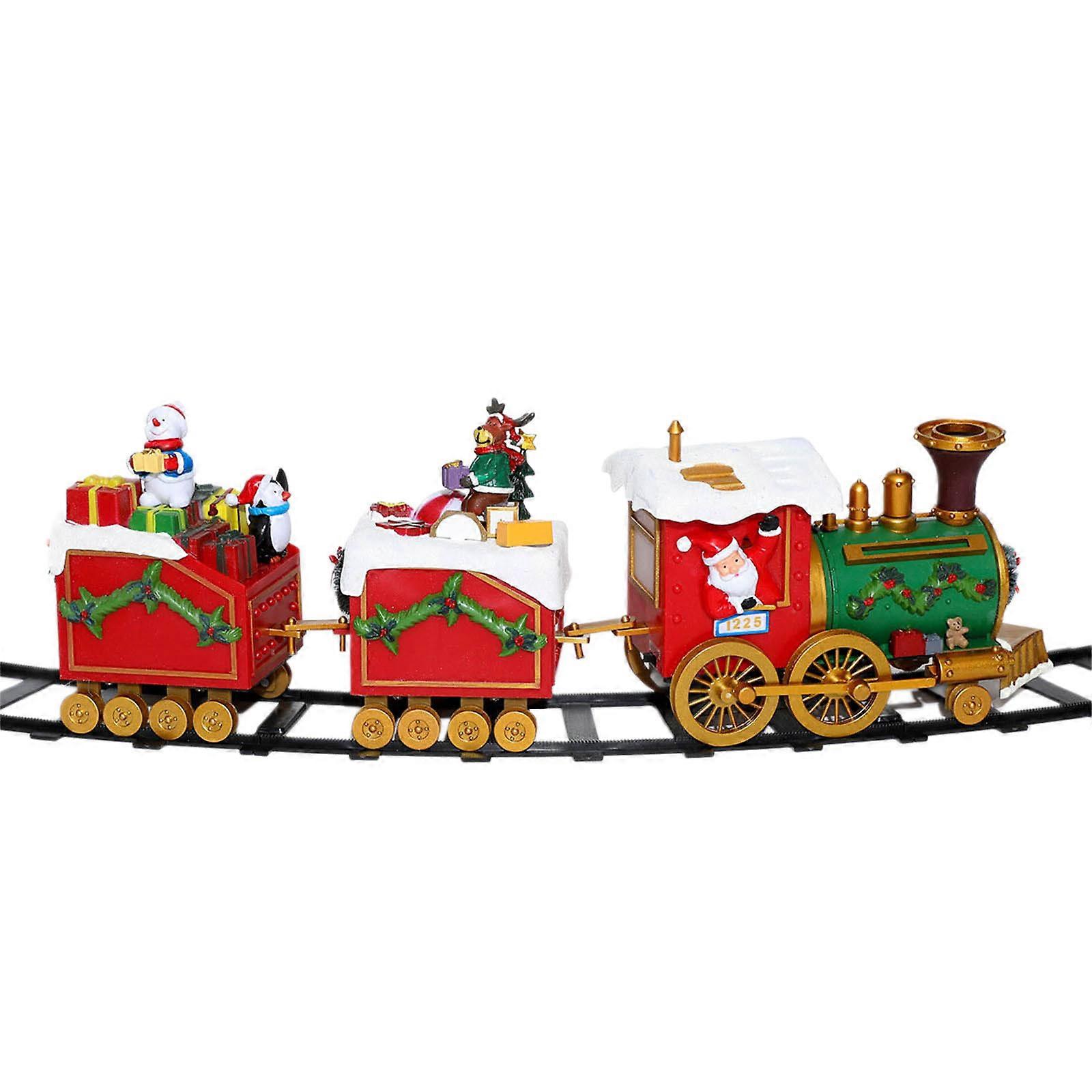 Attractive Christmas Railway Set Christmas Tree Surrounding Train Set with Sounds and Light for Decoration