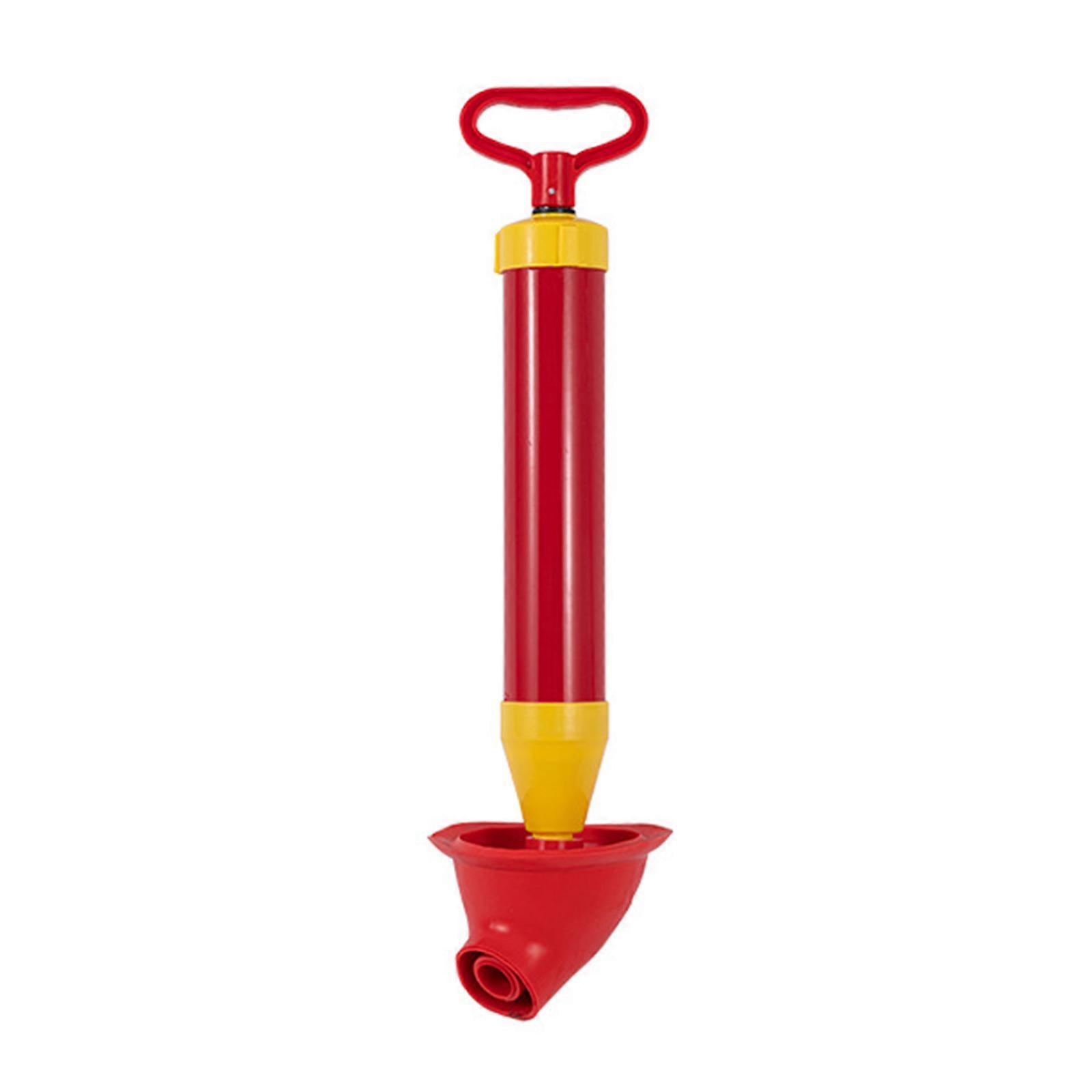 Manual Powerful Toilet Plunger Bathroom Sink Plumbers Plunger Air Drain Blaster Toilet Unclogger Plumbing Tools Red
