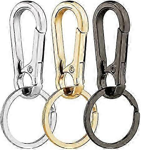 Keychain 3 Pieces Metal Keyring Key Ring Chain Clip Keychains