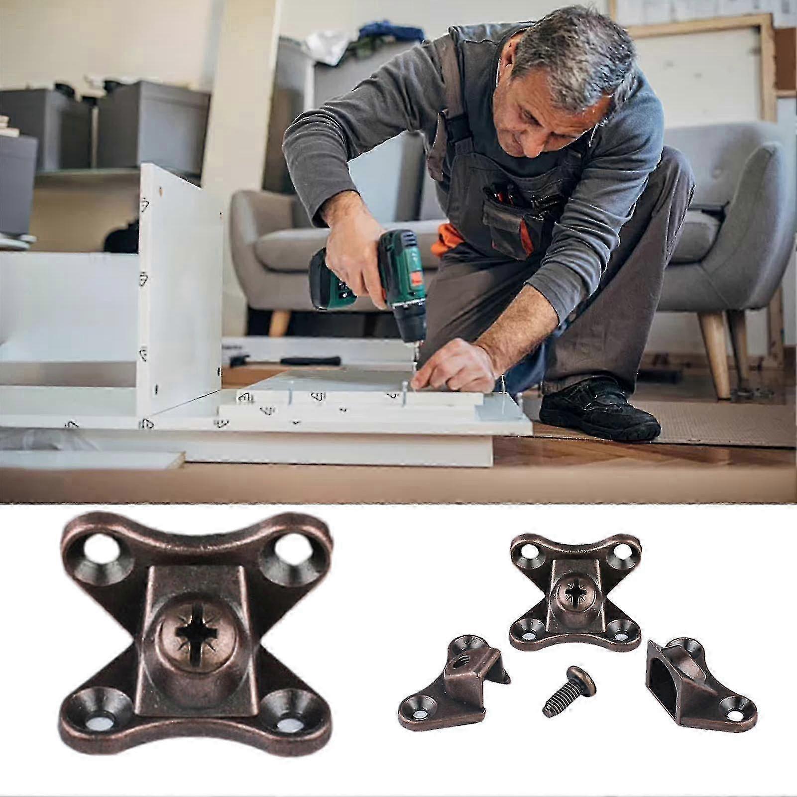 20pcs L-Shape Support Bracket | Thickened Right-Angle Connector | Wardrobe Fixing Parts