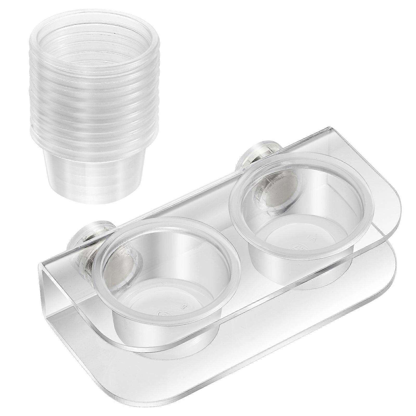 POPETPOP Reptile Feeding Dish Set Water and Food Cups for Geckos with 10 Bowls