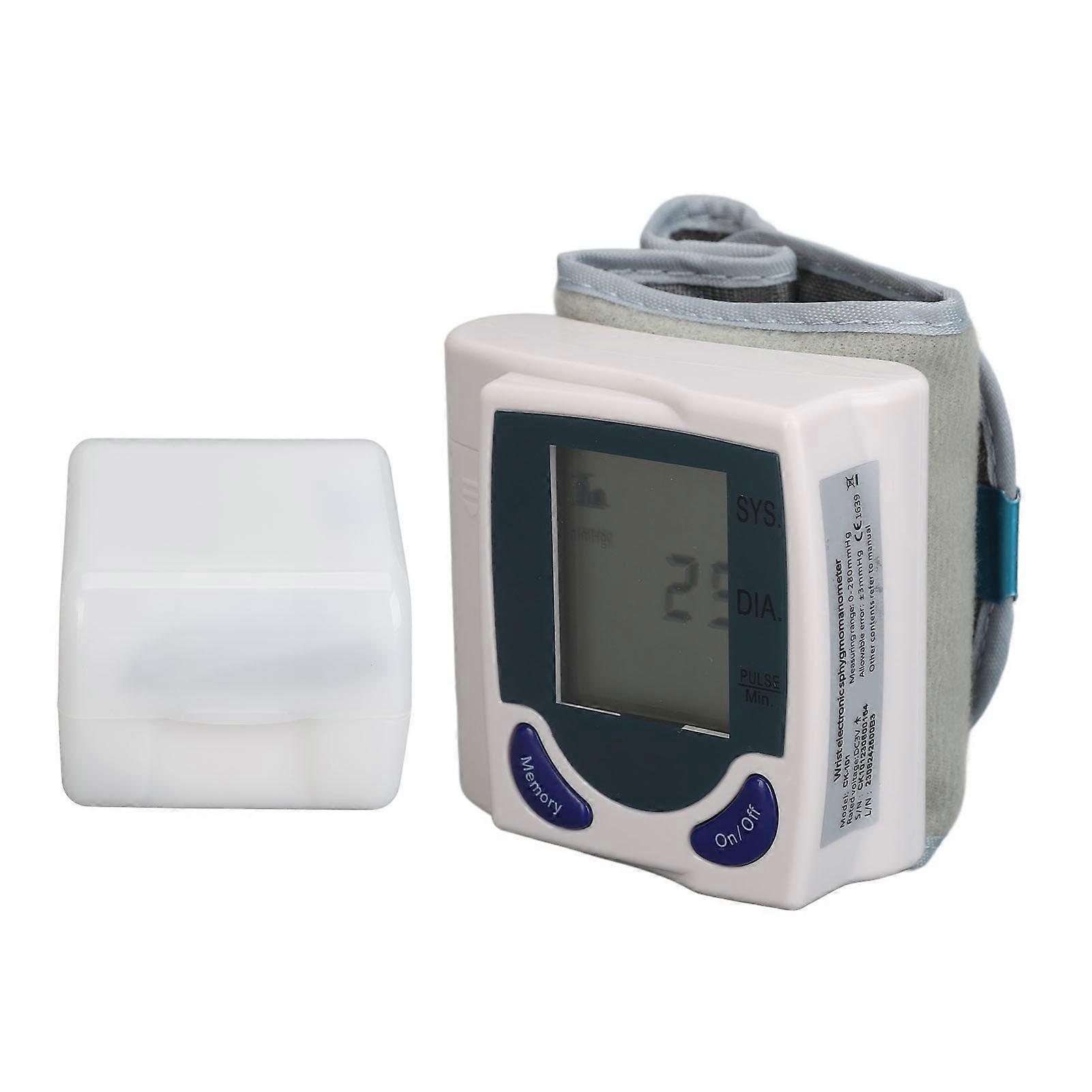 Wrist Blood Pressure Monitor LCD Display Voice Broadcast Blood Pressure Machine for Heart Rate