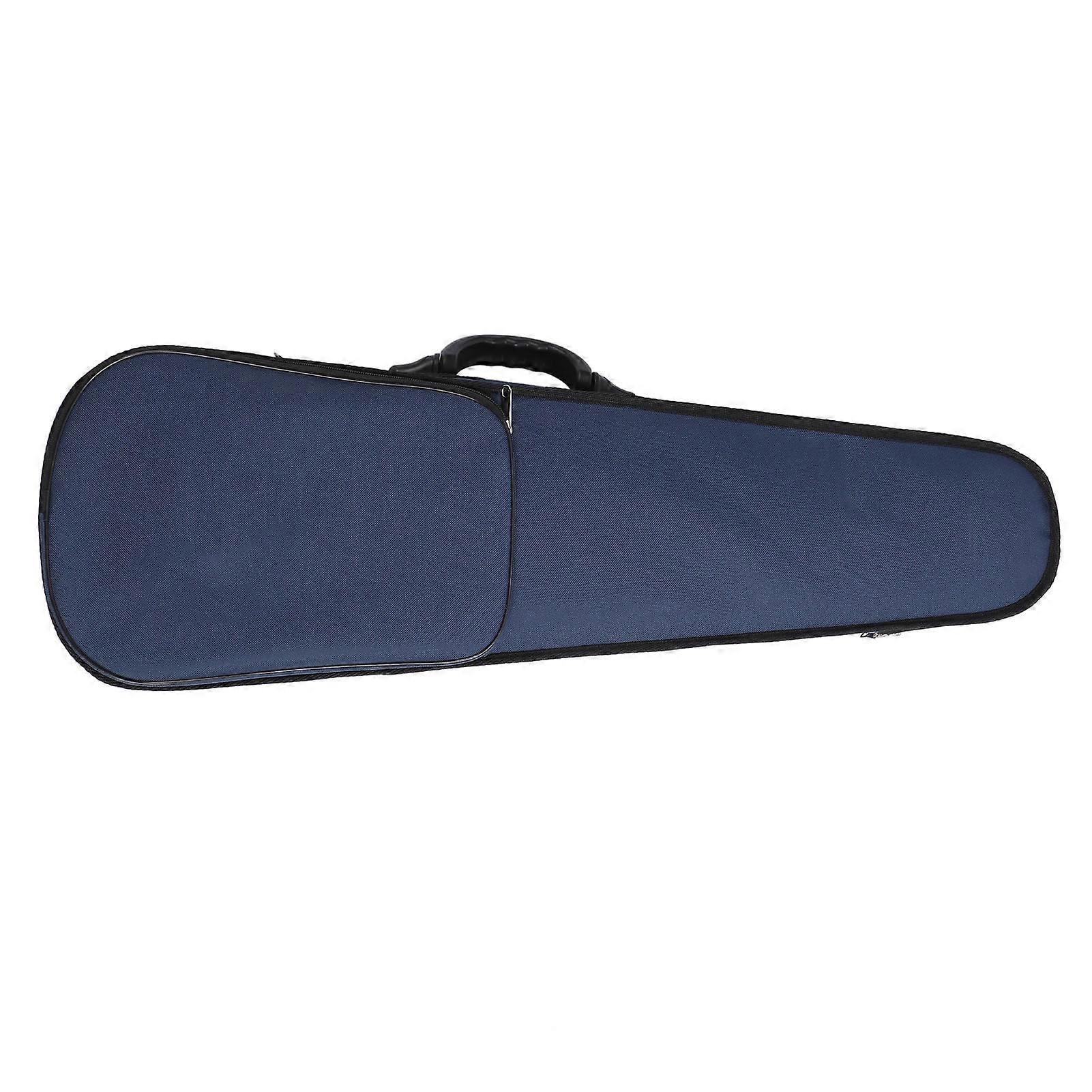 Violin Hard Case Triangle Oversized Blue Oxford Cloth with Humidity Meter