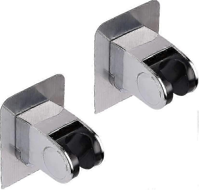 No Drill Glue Angle Shower Holder 2pcs Adjustable Wall Mount 5 Angle Modes Bathroom