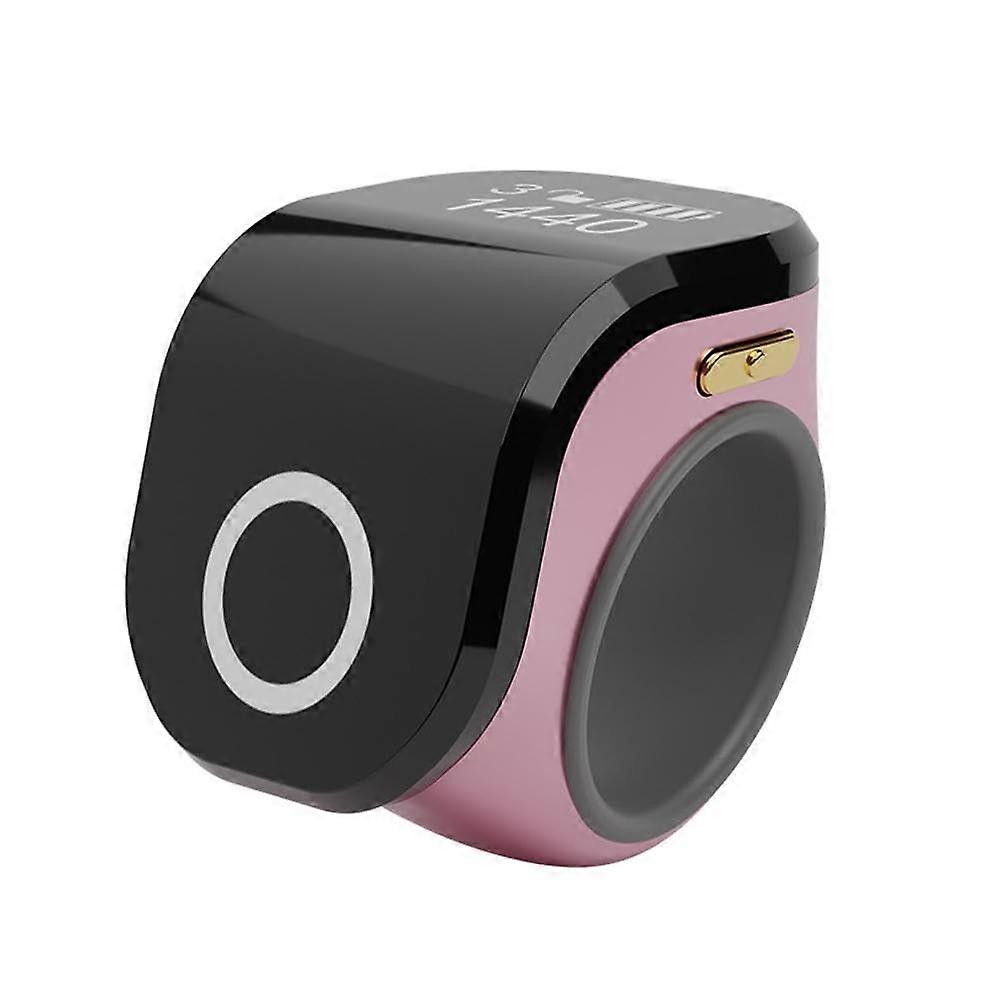 OLED Super Large Dual Screen Thumb Counter U9W1 Adjustable Sports Counter Ultralight Type-C Charging Rose Color